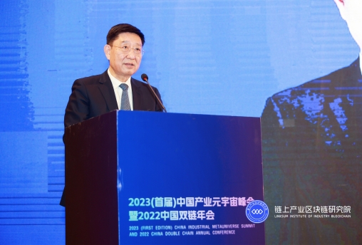 蔡进在2023（首届）中国产业元宇宙峰会暨2022中国双链年会上的致辞