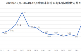 2024年12月份中国非制造业商务活动指数为52.2%